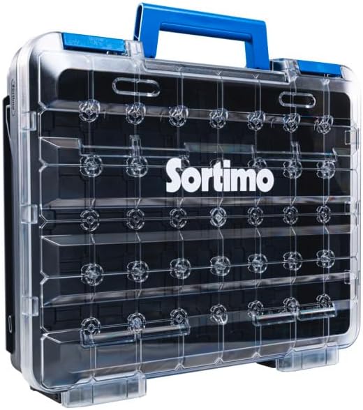 Sortimo T-BOXX 320 - Empty Sorting Box for Individual Assembly - Transparent Lid for Quick Overview - Lightweight Robust & Stackable - Compatible with Inset Boxes & Vehicle Furnishings