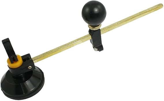 GBSTORE 15.7" Long 6 Wheels Adjustable Compasses Type Glass Circle Circular Cutter