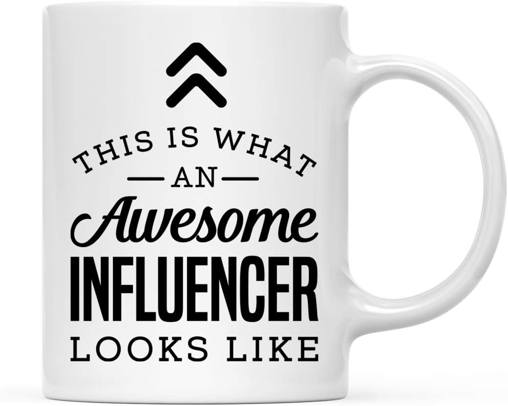 Andaz Press 11oz. Ceramic Coffee Tea Mug Thank You Gift, This is What an Awesome Influencer Looks Like, 1-Pack