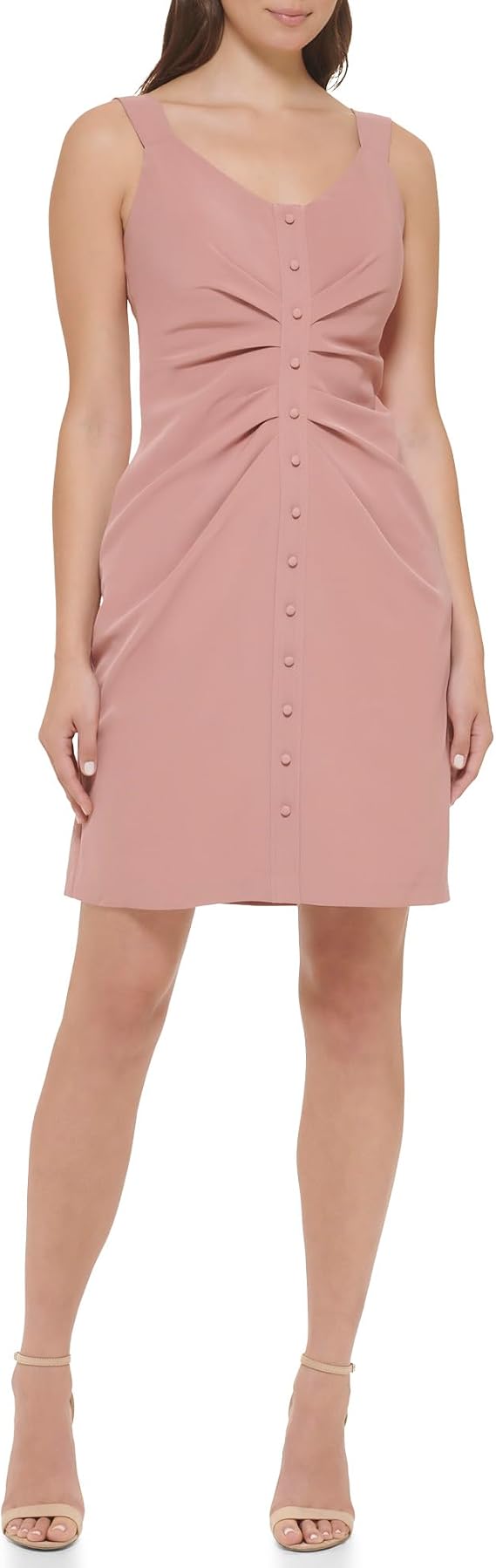 Guess Women's Front Button Side Gathering Dress