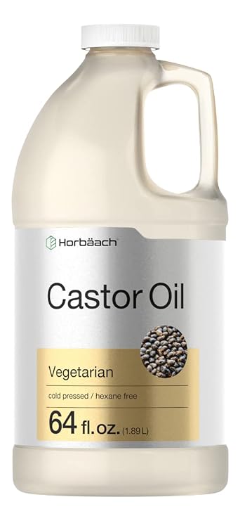 Horbaach Castor Oil Cold Pressed | 100% Pure and Hexane Free | 64 fl oz