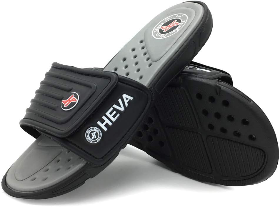 HEVA Men's Slide Sandals Fashion Open Toe Beach Pool Slippers