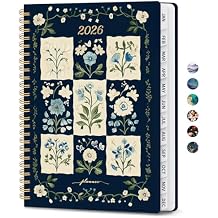 2026 Planner, Weekly and Monthly Calendar Planner for Women, Jan 2026 - Dec 2026, Hardcover Planning Agenda book with Tabs, Spiral Bound, Inner Pocket, Perfect for School Office Supplies, 6.3" x 8.5" - Butterfly