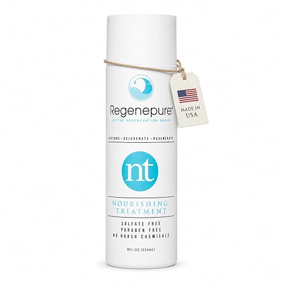 REGENEPURE NT Hair Thickening Shampoo for Fine and Thinning Hair - Volumizing & Nourishing Treatment with Caffeine, Saw Palmetto, Niacin, Panthenol & Emu Oil - Sulfate Free, 8 Fl Oz
