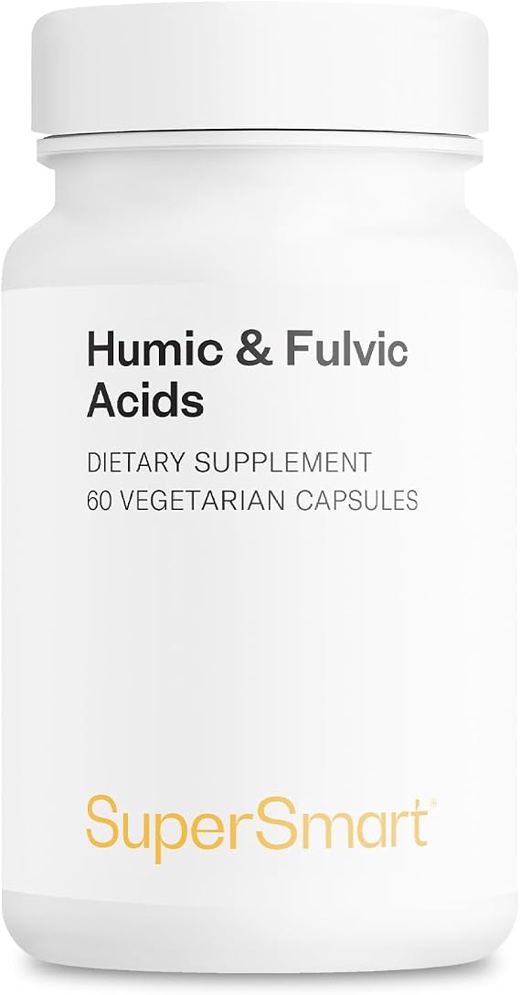 Supersmart - Humic and Fulvic Acid Supplement 300mg per Day (Patented & High Strength) - Fulvic Humic Mineral Blend | Non-GMO & Gluten Free - 60 Vegetarian Capsules