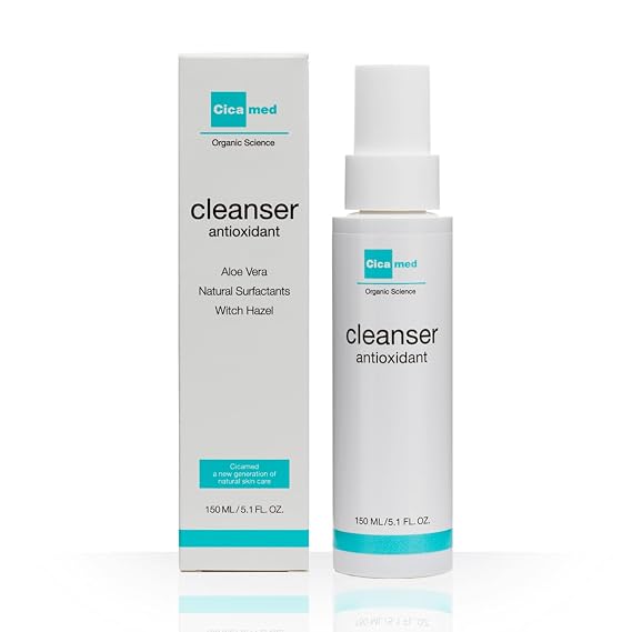 Cicamed Antioxidant Foaming Facial Cleanser & Cleansing Gel - pH-Balanced Face Wash with Aloe Vera & Witch Hazel - Gentle Makeup Remover for Sensitive Skin - Made in Sweden 5.1 fl. oz. (150 ml)