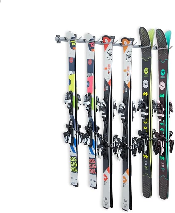 Monkey Bars Storage Wall Mounted Ski Racks (6-Pair)