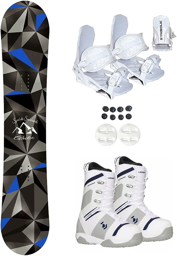 Symbolic Arctic Snowboard & White Bindings & Northwave Boots Z63 Womens 8.5-9 Complete Package