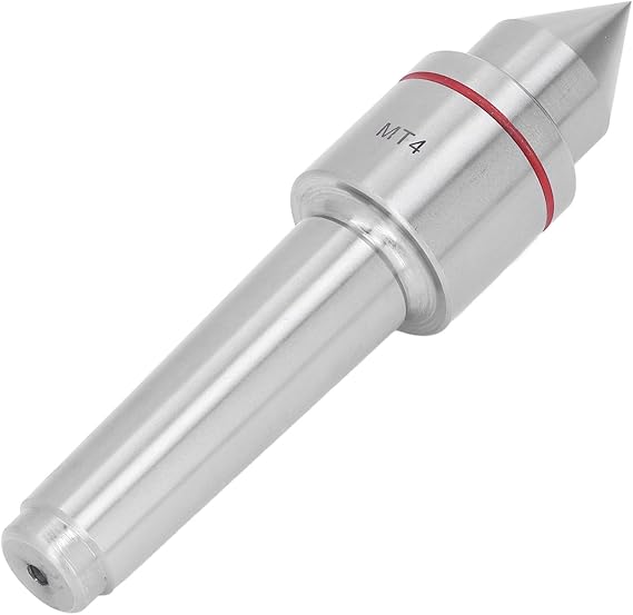 MT4 Lathe Live Center, Morse Taper Turning Tool 60 High Carbon Steel with Triple Ball Bearings for Smoothing Rotation