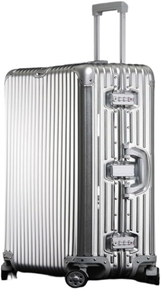 Suitcase All-aluminum Magnesium Alloy Trolley Case Metal Suitcase Universal Wheel Boarding Case 24-inch Suitcase Luggage(Z,A)