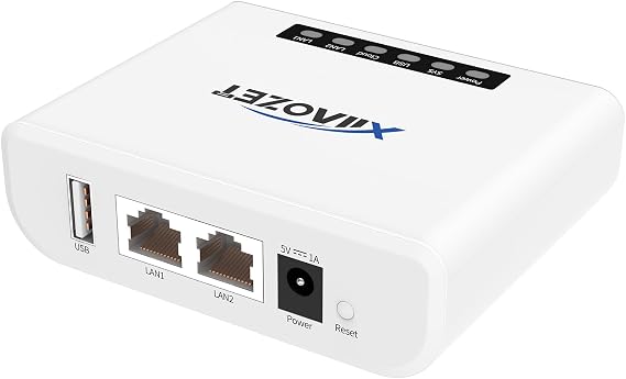LK100W Wireless Print Server, USB 2.0 Printer Sharing | Convert USB printers to network printers via Ethernet or WiFi; share one printer with multiple computers