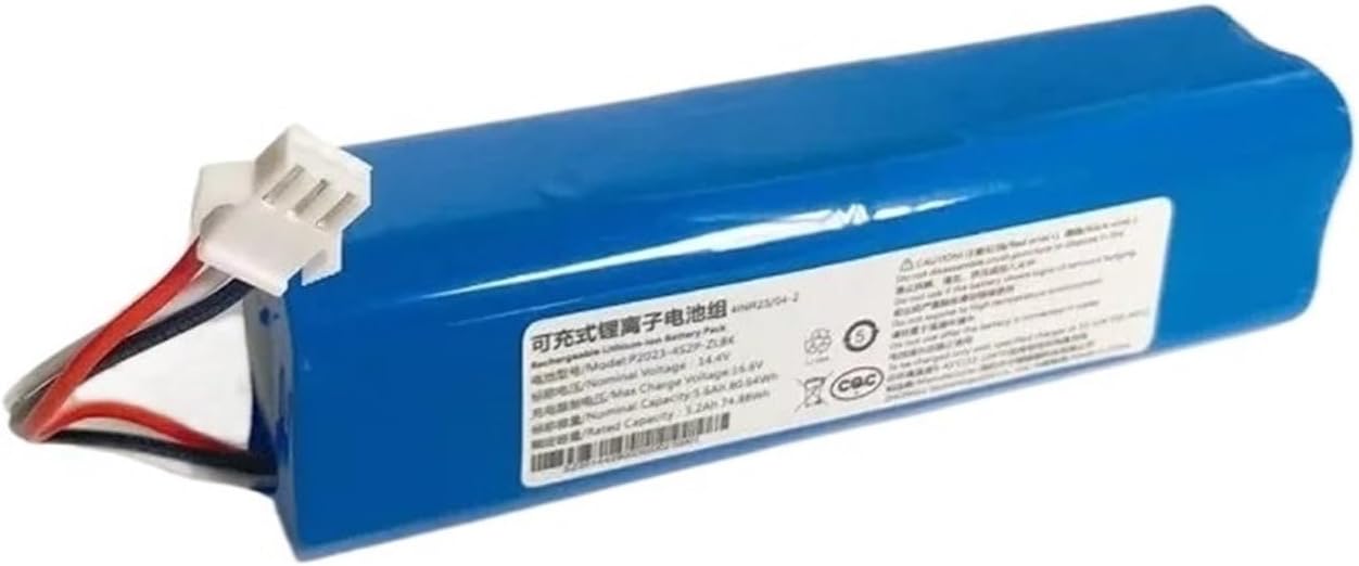 Vacuum Cleaner 14.4V 6800mAh  5600mAh, Rechargeable Lithium-ion Battery Three Wires. Compatible for Coredy L900 L900W L900X5200mAh
