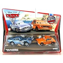 Disney / Pixar CARS 2 Movie Exclusive 155 Die Cast Car 2Pack Finn McMissile with Weapon Grem Maters Secret Mission