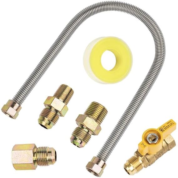 F271239 One-Stop Universal Gas-Appliance Hook Up Kit 22IN Long
