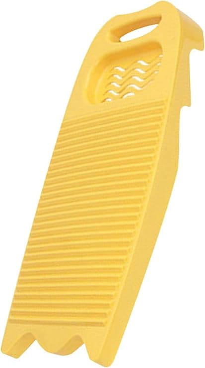 Plastic Washboard for Laundry,Household Hand Washing Board with Soap Holder Portable Hand Washing Clothes Tool Scrubboards Clothes Cleaning Tools for Home School Dormitory (Yellow)