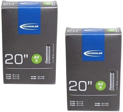 Schwalbe AV6 BMX Inner Tubes - 20 x 1.10-1.50, Schrader 40mm Valve 2 Pack Schwalbe AV6 BMX Inner Tubes - 20 x 1.10-1.50, Schrader 40mm Valve 2 Pack
