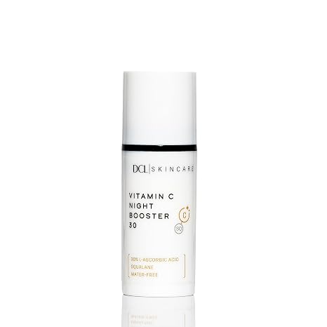 DCL Skincare Vitamin C Night Booster 30, 30% L-Ascorbic Acid for Overnight Collagen Support, 1 fl oz