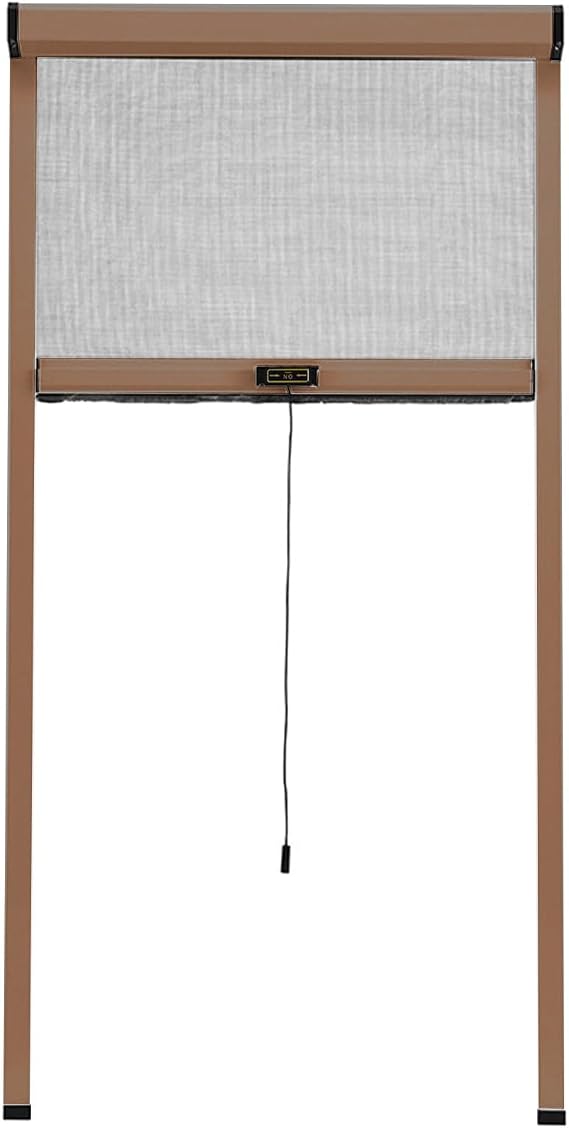 Roll-Up Mosquito Net for Windows - Custom Window Fly Screens for Windows with Aluminum Alloy Frame, Automatic Retractable Window Netting for Insects, Easy Installation, Removable(D)