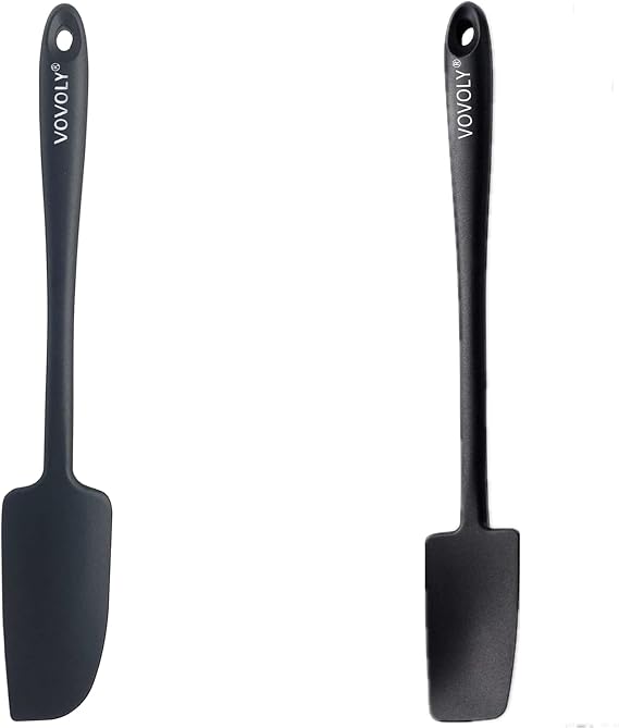 Silicone Long handle Jar Spatula Bundle- small spatula/Scraper & Spoonula mIni/Scooper