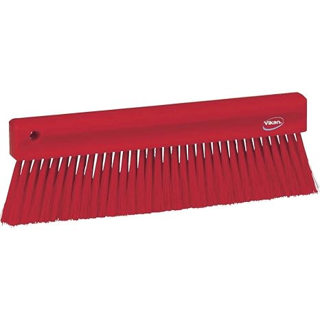 Vikan 45824 Brush,Powder,Soft,11",PP/PBT,Red