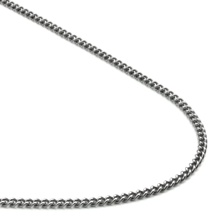 True Titanium 2MM Curb Necklace Chain
