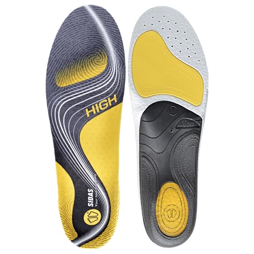 SIDAS Unisex 3Feet Activ High-Arched Feet Multisports All-Year Insoles | Enhanced Heel Cushioning, Small 36-38
