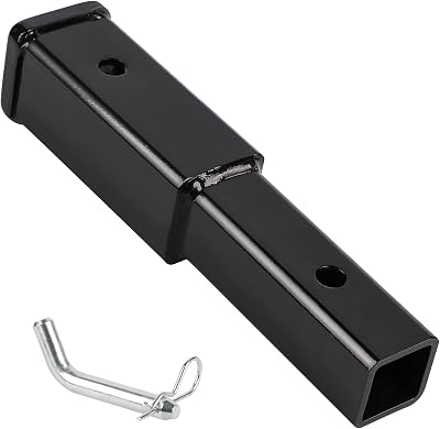 CPROSP 8 Hitch ExtensionExtender, Fits for 2 Receiver Tube Tow Bar Steel Shank Heavy Duty 6000 lbs, Hitch Receiver Extension with 58 Pin Hole