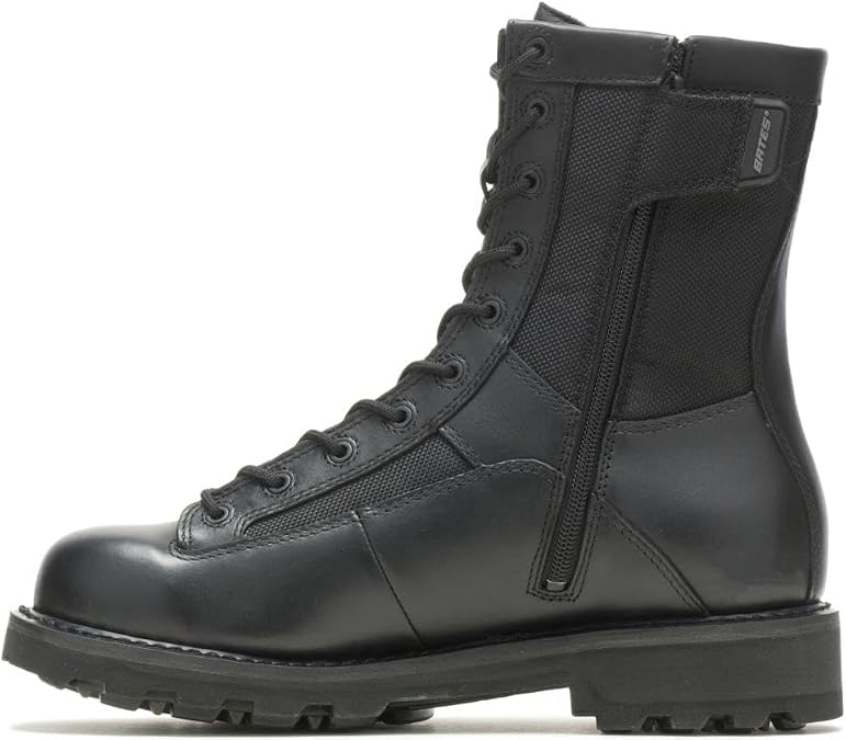 Bates Men's 8" DuraShock Lace-to-Toe Side Zip Work Boot