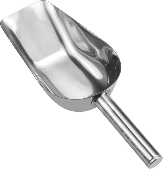 Ice Scoop Sweet Scoops Stainless Steel Food Scoop Trapezoid Shape All Purpose Scoop for Flour Bar Barbecue Ice Bucket Kitchen Buffet Party Wedding Supermarket Drink Shop