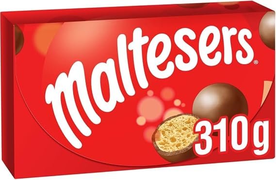 Maltesers Light Milk Chocolate Honeycomb Sweets Sharing Bulk Gift Box, 310g