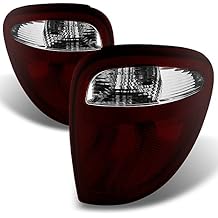 AKKON - For Dodge Caravan Chrysler Town & Country Red Clear Tail Lights Tail Lamps Replacement Left + Right Pair