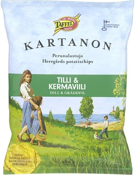 Taffel Kartanon dill & sour cream Snacks 1 Pack of 180g 6.3oz
