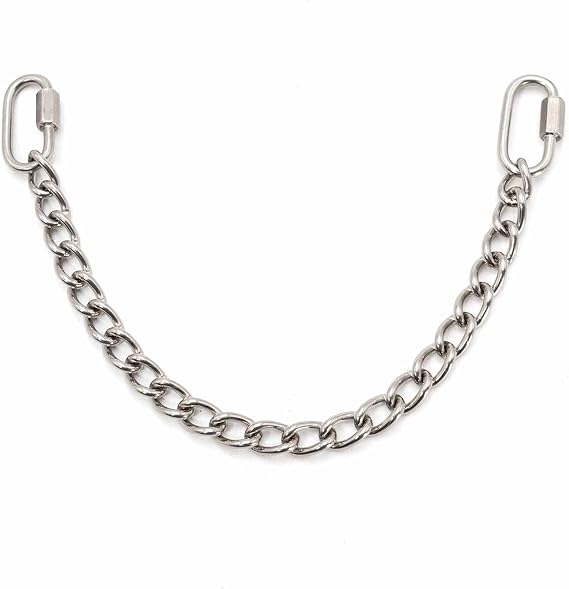 Jeffers Equine Stainless Steel Curb Chain for Horses with 2 Quick Links 3 mm x 10" Horse Tack Accessory for Bridles, Bits, Reins, Western & English Riding & Training Gear, Easy Attachment