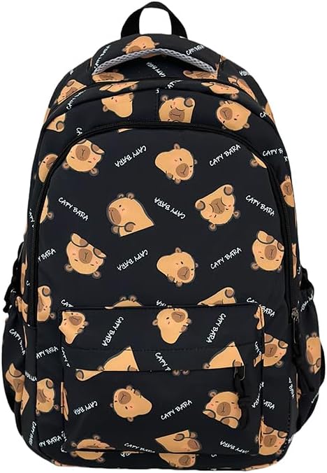 Cute Capybara Backpack Kawaii Kapibara Backpack Large Capacity Cartoon Backpacks Capybara Mochila
