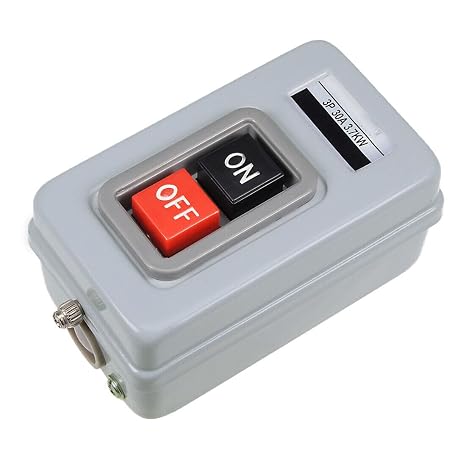 Heavy Duty Power Switch Box - 30A 3.7Kw ON Off Push Button Control