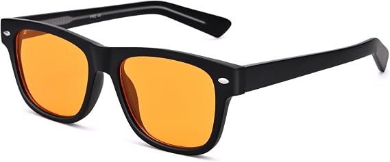 COASION Blue Light Blocking Glasses for Men Women - Anti Eye Strain Premium Computer Gaming Orange Glasses