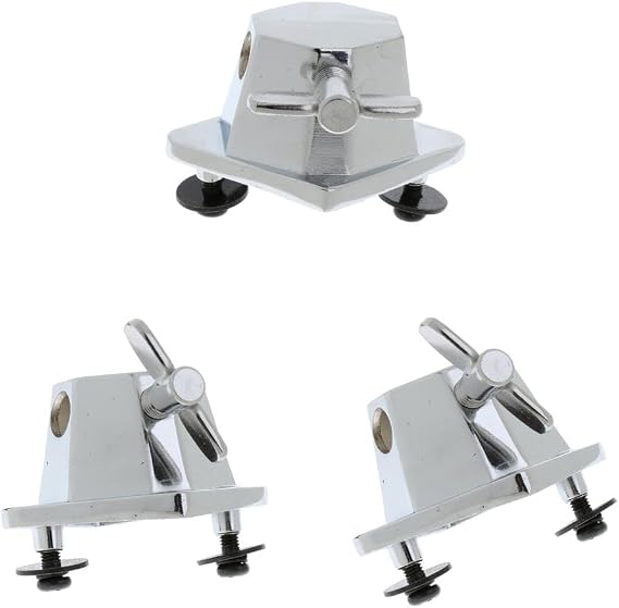 Premium Drum Set, 3Pcs Floor Tom Drum Leg Bracket Mount Practical Drum Set Parts Accessories,Drum Holder Base Plate Rack Clamp for Tom Drum Musical Instrument Accessory