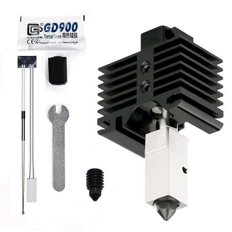HICTOP Bambu Lab Hotend P1P/P1S Assembly with Removable Hardened Steel 0.4mm Nozzle Hotend for Bambu Lab P1 Series 3D Printers