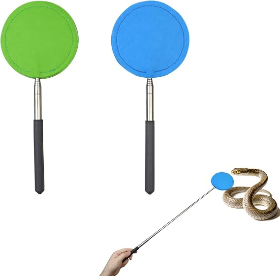 2 Pack Snake Training Target Stick Telescoping Reptile Target for Snake Enrichment, Gentle Handling & Interactive Training