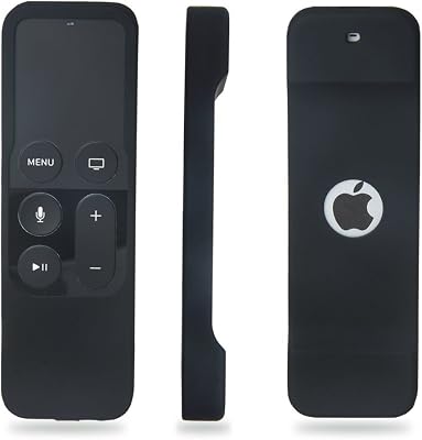 iPazzPort Remote Control Cover, Black Shockproof Silicone Remote Cover Case with Lanyard