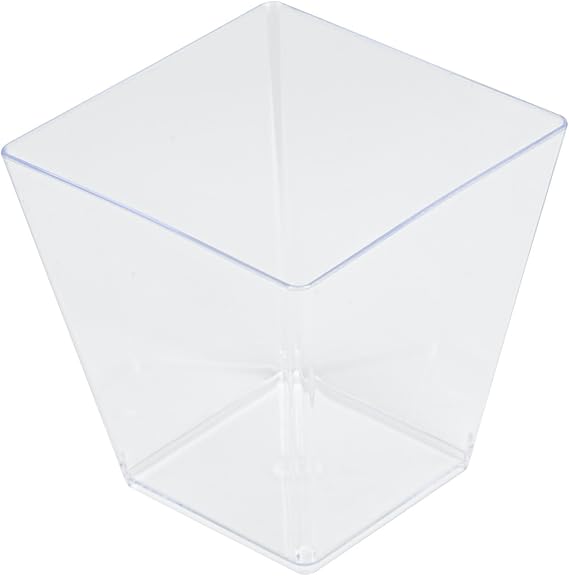 Restaurantware 8 Ounce Large Kova Cups 20 Disposable Dessert Tumbler - Lids Sold Separately Sturdy Clear Plastic Appetizer Cups For Mousse Layered Cakes At Catered Events
