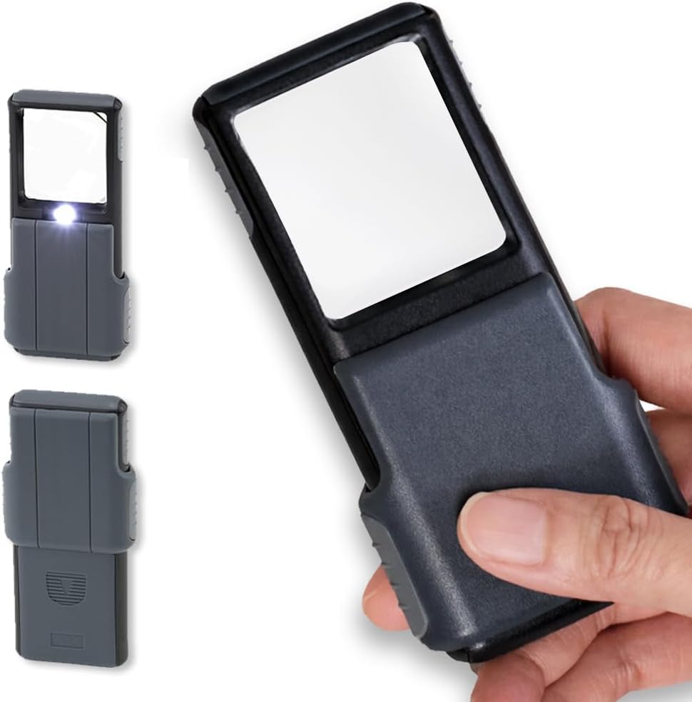 Carson PO-55 MiniBrite™ 5x Led Illuminated Sliding Portable Magnifier