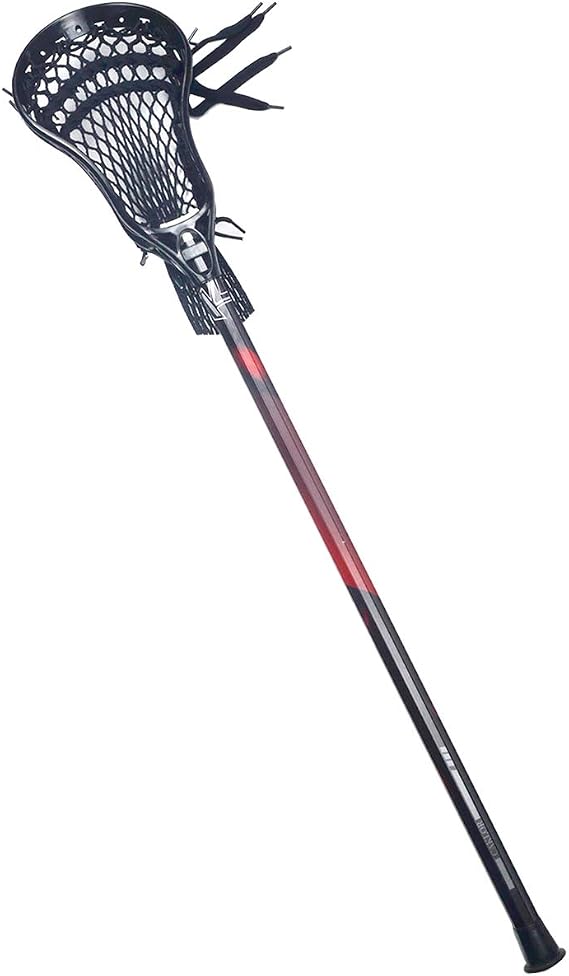 Lacrosse Complete Junior Stick with Shaft & Head,Red/Black