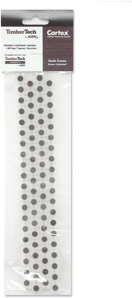 TimberTech Collated Cortex Replacement Plugs 80 Count Dark Cocoa