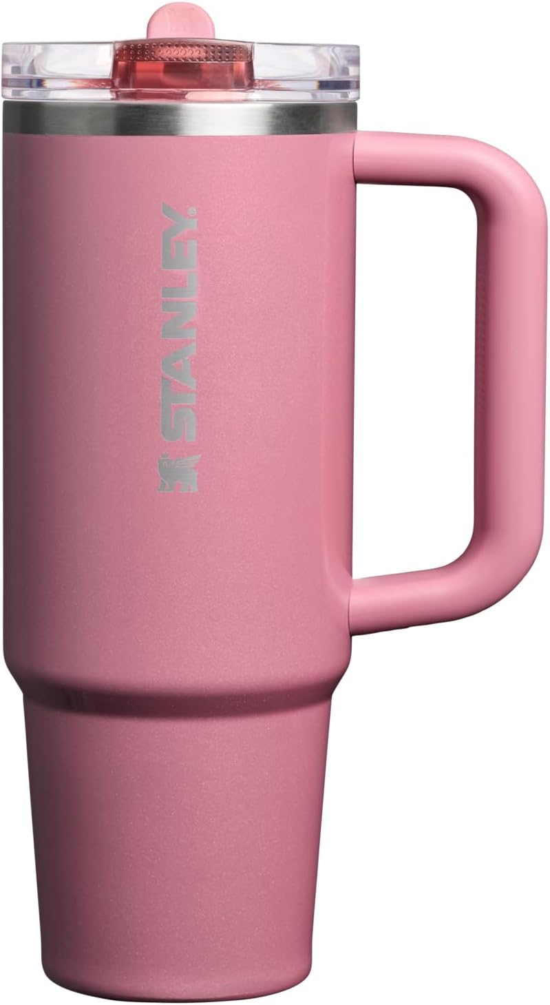 Stanley Quencher ProTour Flip Straw Tumbler with Leakproof Lid 30 oz| Built-In Straw & Handle | Cupholder Compatible for Travel | Insulated Stainless Steel Cup | BPA-Free | Port Shimmer