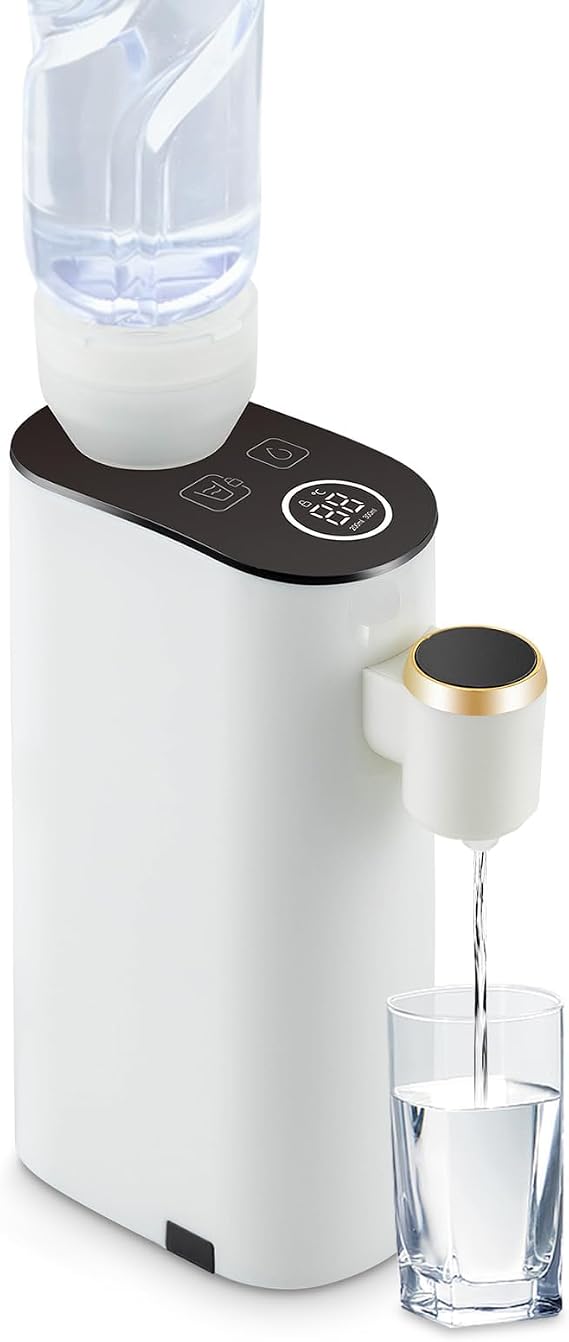 Instant Hot Water Dispenser, Portable Water Heater, Electric Water Dispenser - 5.43x7.4 Inch, 1500W Fast Boiling, 5-Temperature Settings (77-210F), for Home/Office/Travel, Baby Milk Tea Coffee