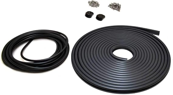 Taco Metals V11-3447BBK50-2 / Taco Flex Vinyl Rub Rail Kit - Black w/Black Insert - 50039;