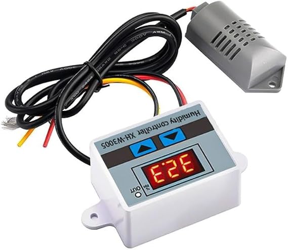 Digital Hygrometer Switch Controller 0~99% For RH Humidity Sensor with 0.1% Accuracy 220V 1500W Load Plastic Case for Greenhouse Incubator Warehouse