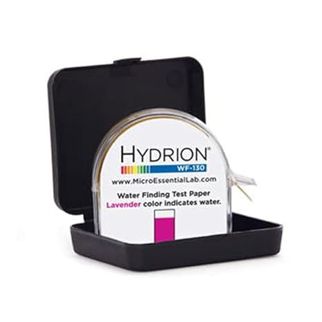 Micro Essential Lab WF-130 Hydrion Water Finding Test Paper Finds Water Present in Gasoline and Solvents, Pack of 10