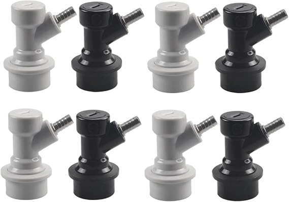 Cornelius Keg Ball Lock Disconnects - LUCKEG Brand Homebrewing Keg Fitting Ball Lock Disconnects Barb for Corny Keg